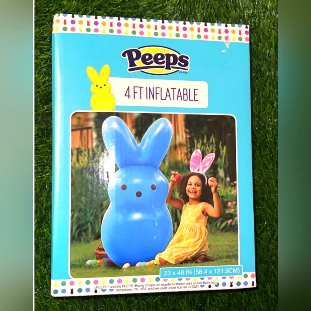 Peeps 4ft inflatable blue Easter peep